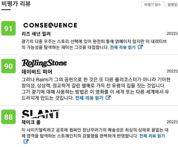 (노스포)닥스2 언론사별 평가